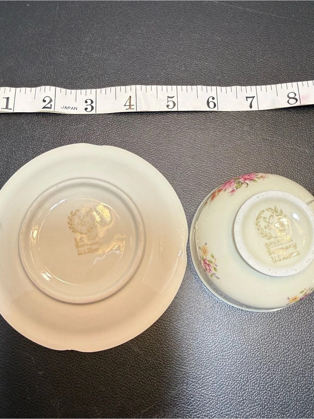 Bavaria Ivory Floral Teacup and Saucer Set - U.S./ Germany